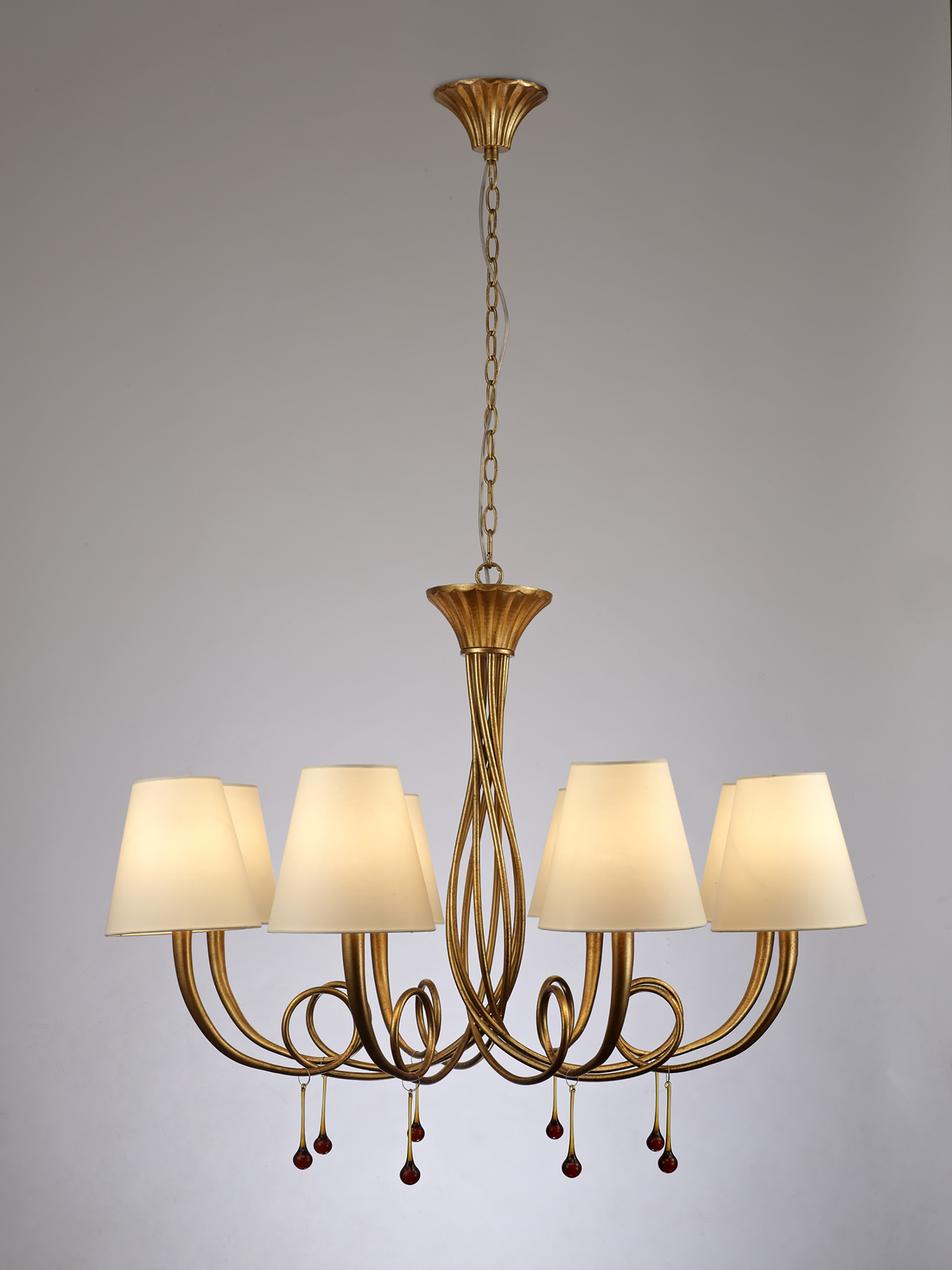 Paola Gold Ceiling Lights Mantra Multi Arm Fittings